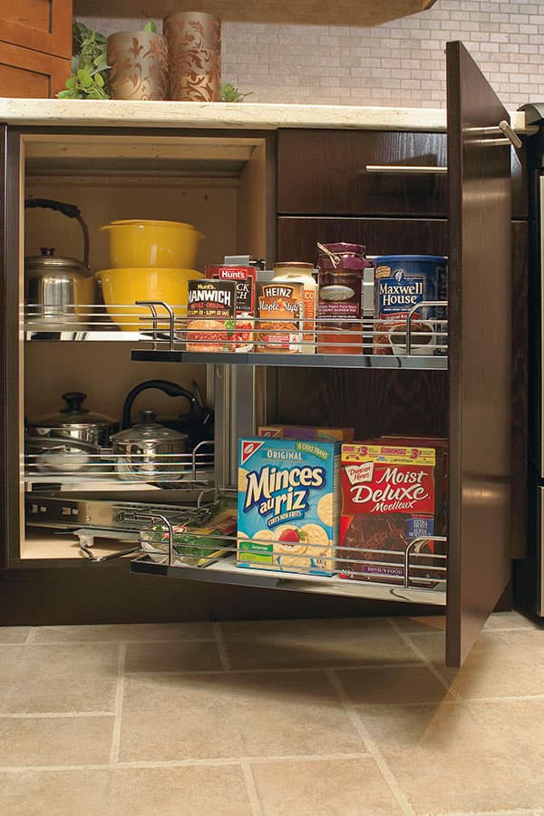 Kitchen Craft Magic Corner cabinet interior storage